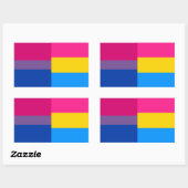 Biseksuele/pansexuele vlag stickers (Vel)