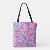 Biseksuele Pride Abstracte Zen bloemblaadjes Paars Tote Bag (Achterkant)