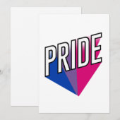 Biseksuele Pride Burst Feestdagenkaart (Voorkant / Achterkant)