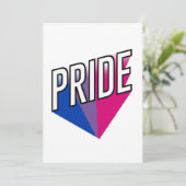 Biseksuele Pride Burst Feestdagenkaart (Staand voorkant)