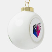 Biseksuele Pride Burst Keramische Bal Ornament (Links)