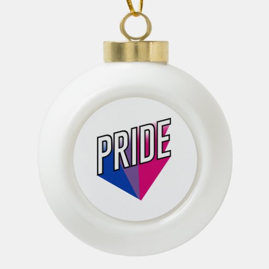 Biseksuele Pride Burst Keramische Bal Ornament (Voorkant)