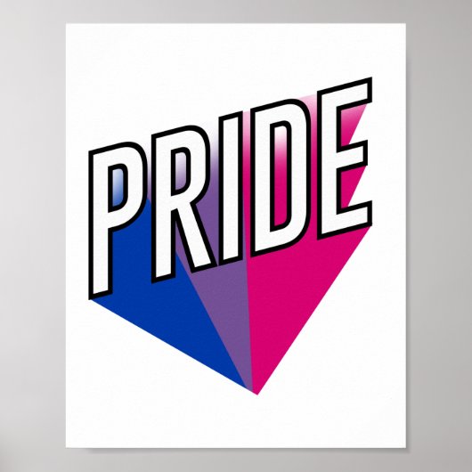 Biseksuele Pride Burst Poster (Voorkant)
