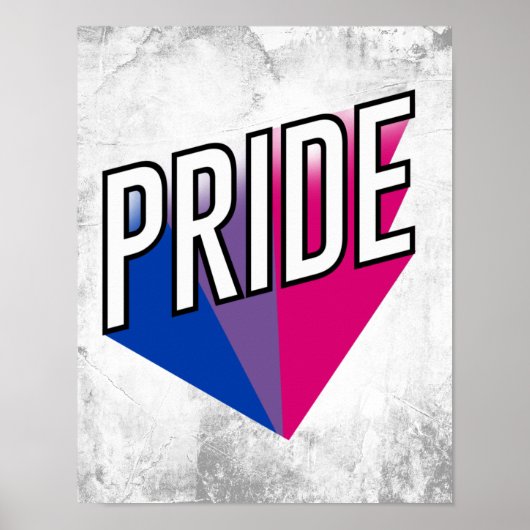 Biseksuele Pride Burst Poster (Voorkant)