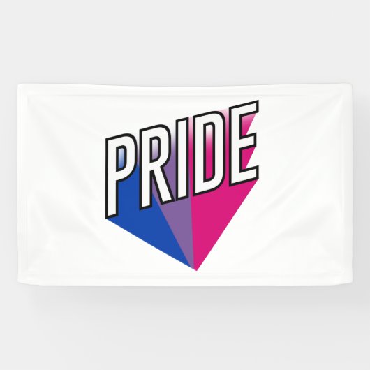 Biseksuele Pride Burst Spandoek (Horizontaal)