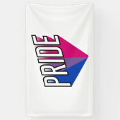 Biseksuele Pride Burst Spandoek (Verticaal)