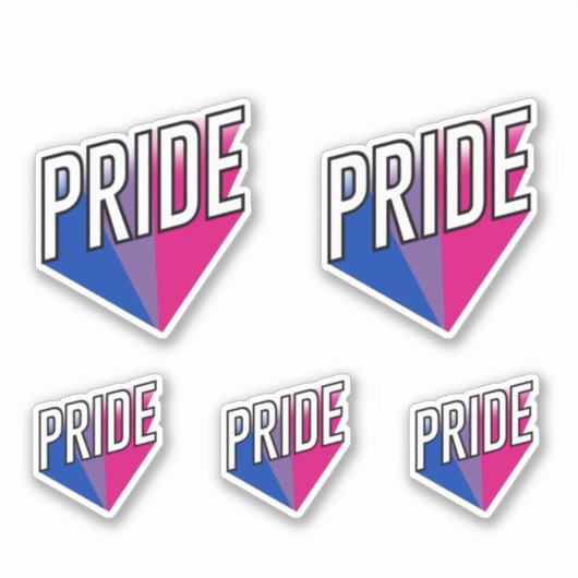 Biseksuele Pride Burst Sticker (Voorkant)