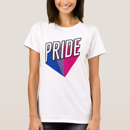 Biseksuele Pride Burst T-shirt (Voorkant)
