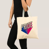 Biseksuele Pride Burst Tote Bag (Voorkant (product))
