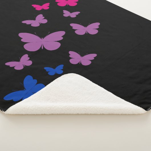Biseksuele Pride Butterfly Trail Sherpa Deken (3/4)
