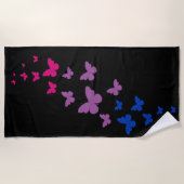Biseksuele Pride Butterfly Trail Strandlaken (Voorkant)
