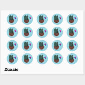Biseksuele Pride Cactus Ronde Sticker (Vel)