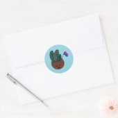 Biseksuele Pride Cactus Ronde Sticker (Envelop)