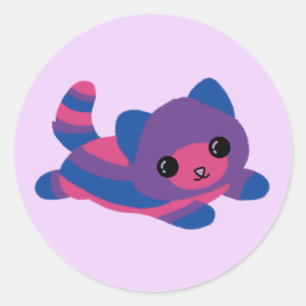 Biseksuele Pride Cat Stickers