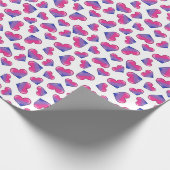 Biseksuele Pride Flag Hearts inpakpapier (Hoek)