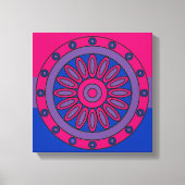 Biseksuele Pride Flag Kleuren Mandala LGBT Canvas Afdruk (Voorkant)
