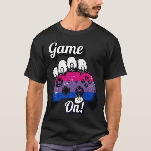 Biseksuele Pride Game On Tijgerpoot Controller Shi T-shirt