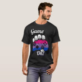 Biseksuele Pride Game On Tijgerpoot Controller Shi T-shirt (Voorkant volledig)