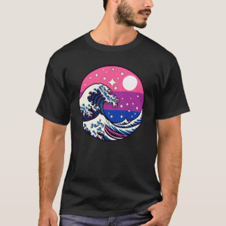 Biseksuele Pride Gay LGBT Maand Japanse Kunst T-shirt