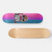 Biseksuele Pride Glitter Rainbow Unicorn Persoonlijk Skateboard (Horizontaal)