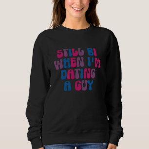 Biseksuele Pride Groovy Retro LGBTQ nog steeds gro Trui
