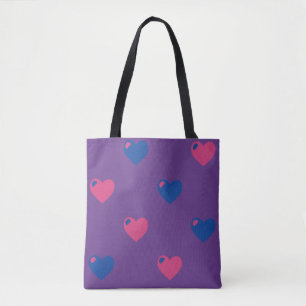 Biseksuele Pride Harten Boodschappentas Tote Bag