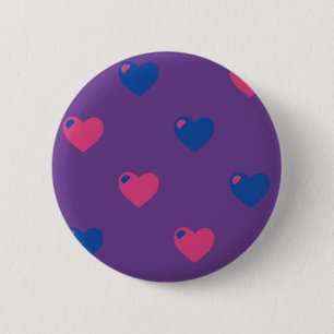 Biseksuele Pride Harten Knop Ronde Button 5,7 Cm