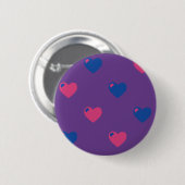 Biseksuele Pride Harten Knop Ronde Button 5,7 Cm (Voorkant /achterkant)