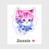 Biseksuele Pride Kitty Sticker (Vel)