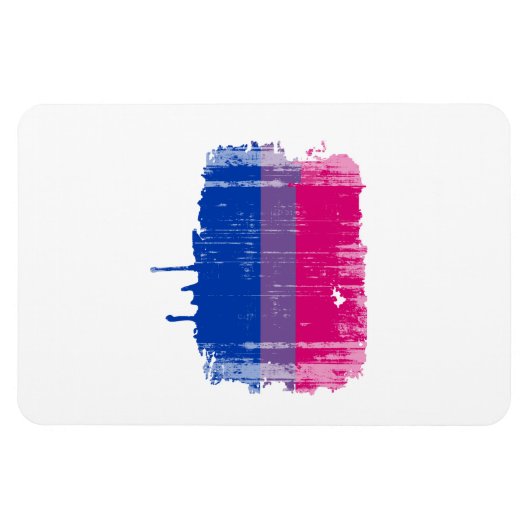 Biseksuele Pride Kleuren bedroefd Magneet (Horizontaal)