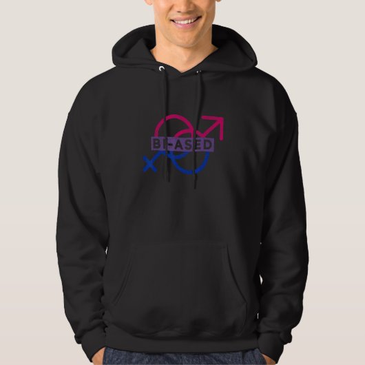 Biseksuele Pride LGBT Gebaseerd Queer Nonbinary Hoodie (Voorkant)