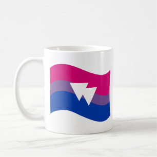 Biseksuele Pride-symbool golvende vlag Koffiemok