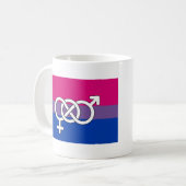 Biseksuele Pride-symbool vlag Koffiemok (Voorkant links)
