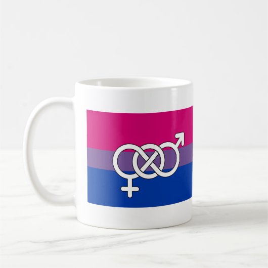 Biseksuele Pride-symbool vlag Koffiemok (Links)