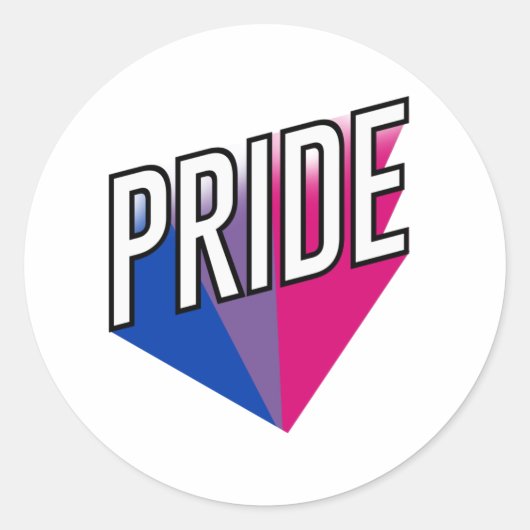 Biseksuele Pride Uitbarsting Ronde Sticker (Voorkant)