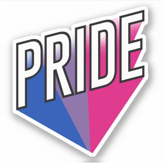 Biseksuele Pride Uitbarsting Sticker (Voorkant)