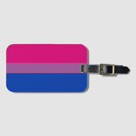 Biseksuele Pride-vlag Bagagelabel (Voorkant (horizontaal))