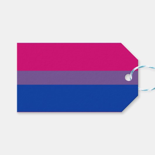 Biseksuele Pride-vlag Cadeaulabel (Voorkant (Horizontaal))