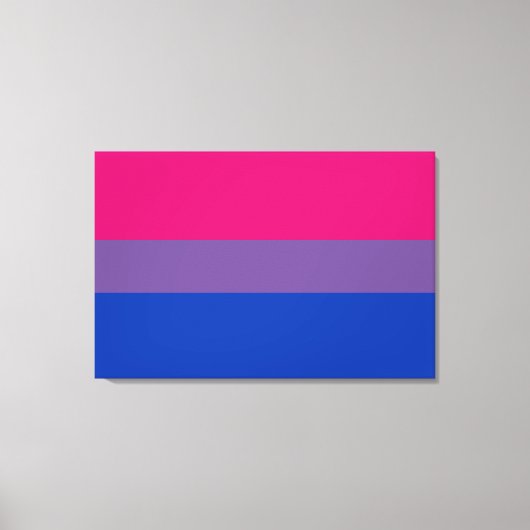 Biseksuele Pride Vlag Canvas Afdruk (Voorkant)