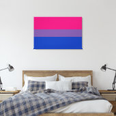 Biseksuele Pride Vlag Canvas Afdruk (Insitu (Slaapkamer))