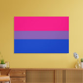 Biseksuele Pride Vlag Canvas Afdruk (Insitu (Woonkamer))
