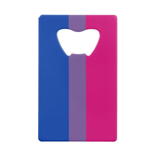 Biseksuele Pride-vlag Creditkaart Flessenopener (Voorkant)