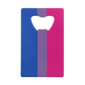 Biseksuele Pride-vlag Creditkaart Flessenopener (Achterkant)
