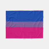 Biseksuele Pride Vlag Fleece Deken (Voorkant (Horizontaal))