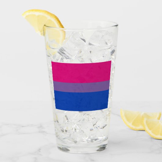Biseksuele Pride Vlag Glas (Voorkant ijs)
