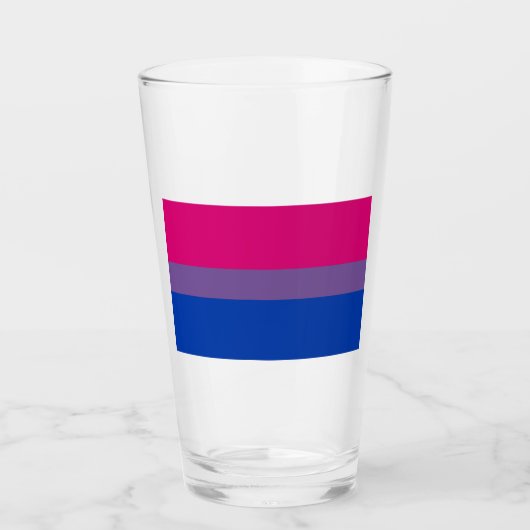 Biseksuele Pride Vlag Glas (Voorkant)