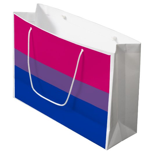 Biseksuele Pride-vlag Groot Cadeauzakje (Voorkant Gekanteld)