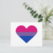 Biseksuele Pride-vlag Hart Briefkaart (Staand voorkant)