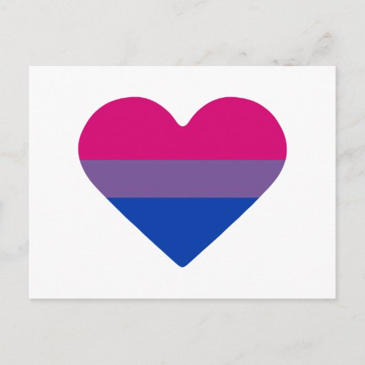 Biseksuele Pride-vlag Hart Briefkaart (Voorkant)