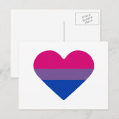 Biseksuele Pride-vlag Hart Briefkaart (Voorkant / Achterkant)